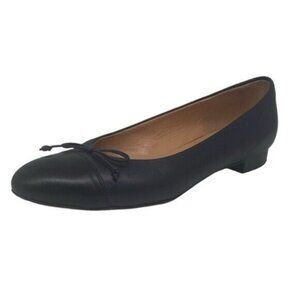 Brooks Brothers Navy Blue & Black Leather Ballet Flats Size 7.5